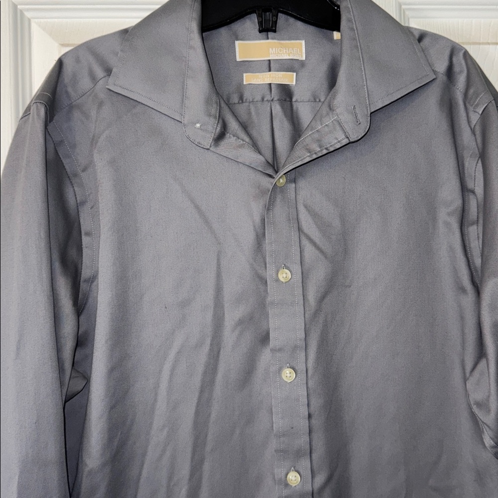 3/$30 MICHAEL Michael Kors Steel Blue Dress Shirt
